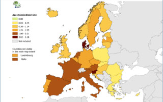 Distribution of Legionnaries EU