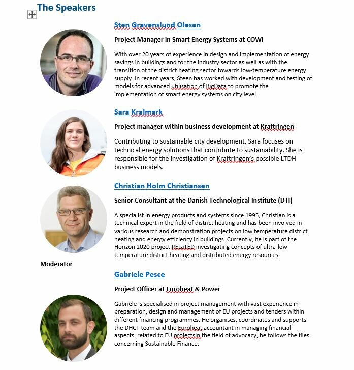 COOLDH and Celsius Initiative webinar skeakers